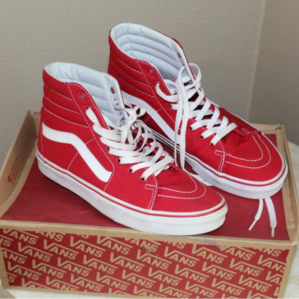 BRAND NEW VANS red high top